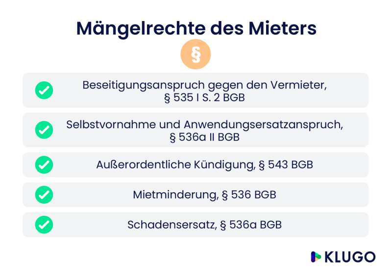 infografik mängelrechte des mieters