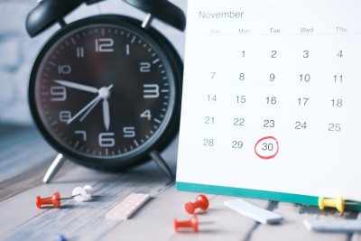 Kalender mit markiertem Eintrag für Weihnachtsgeld