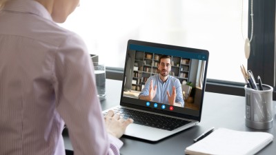 Laptop Video Vorstellungsgespräch